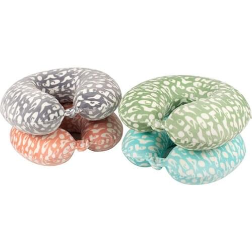 Soft U Shaped Slow Rebound Memory Foam Travel Neck Pillow for Office Flight Head Rest Cushion