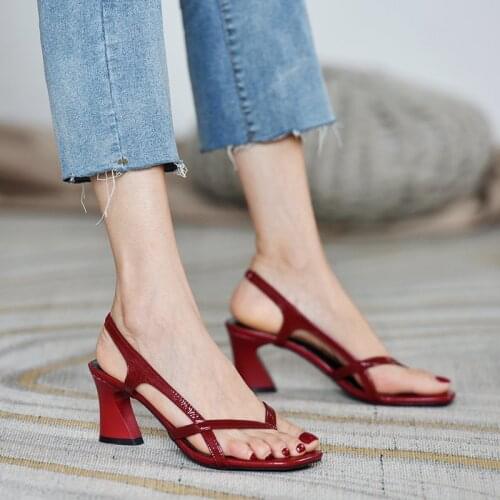 NEW High-heeled Womens Shoes with Thin Straps Combination Open Toe Sexy Buckle Ladies Sandals High-heeled Shoes Womens Shoes