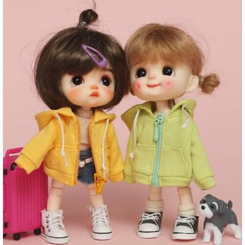 Candy Colors OB11 coat BJD Doll Clothes Sport Sweater Shirt for ob11,Molly,obitsu11,1/12bjd Doll Clothing Accessories for dolls