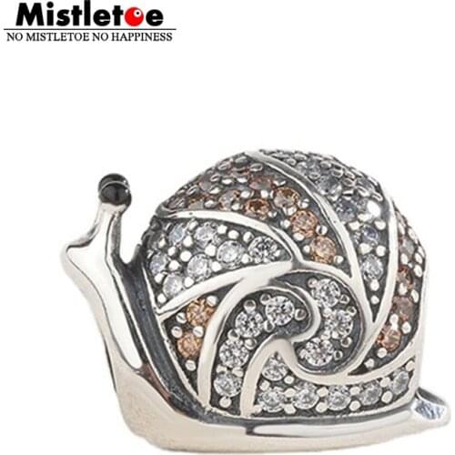 Mistletoe 925 Sterling Silver Sunflower Snails Charm Bead European Jewelry