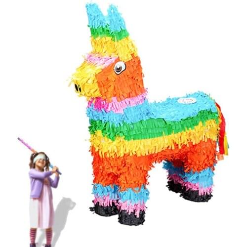 Pinata Rainbow Donkey Shape Game Props Sugar Beat Creative Decoration For Children Birthday Party Big Sale