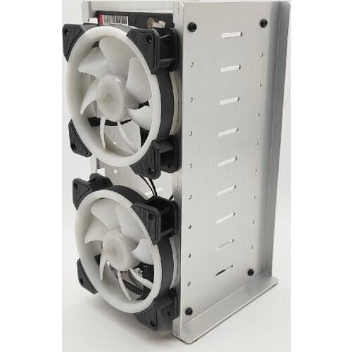 3.5-inch hard drive cage hard drive rack stacking bracket all aluminum alloy can install 12cm fan 5 bays 10 bays