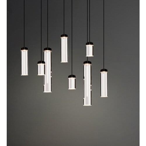 Nordic Style Simple Modern Personality Bar Restaurant Lighting Creative Art Single Crystal Glass Chandelier Free Shipping