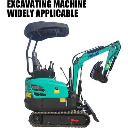 TE-17 Mini Digger Hydraulic Crawler Mini Excavator Digging Machine Chinese Small Digger 1 Ton Mini Retro Excavator for Sale