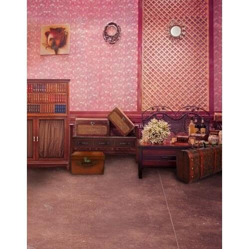 Vintage Red Room Photography Backdrops Photo Props Studio Background 5x7ft