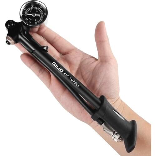 1PC Foldable 300psi High-pressure Bike Air Shock Pump with Lever & Gauge for Fork & Rear Suspension Mountain Bicycle WB 007