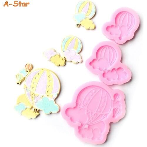 Hot Air Balloon Silicone Fondant Mold DIY Clay Gypsum Wax Mould Baking Utensil