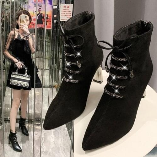 2020 Ladies High Heels Elastic High Heels