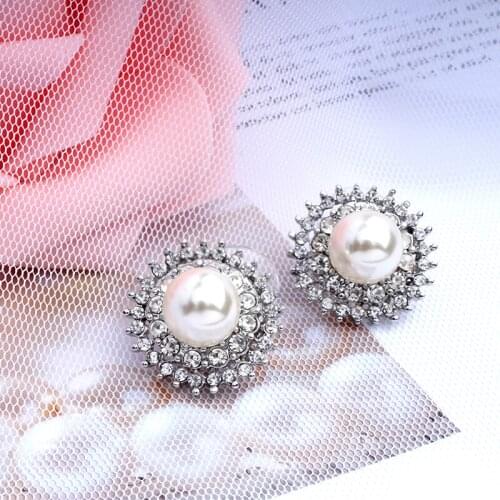 JIAYIJIADUO Silver Color earrings for cute girl jewelry imitation pearl earrings exquisite romantic wedding jewelry accessories