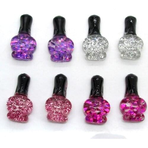 50Pcs Resin Mixed Bling Nail Polish Decoration Crafts Flatback Cabochon Scrapbooking Fit Hair Clips Embellishments Beads Diy