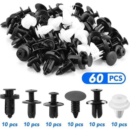60pcs Auto Fastener Clip Mixed Car Body Push Retainer Pin Rivet for Seat Ateca Leon Ibiza Alhambra Arosa Corboda Toledo