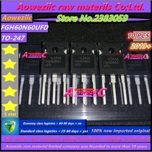 Aoweziic 2019+ 100% new imported original FGH60N60UFD FGH60N60 TO-247 IGBT pipe welder commonly used 60A 600V