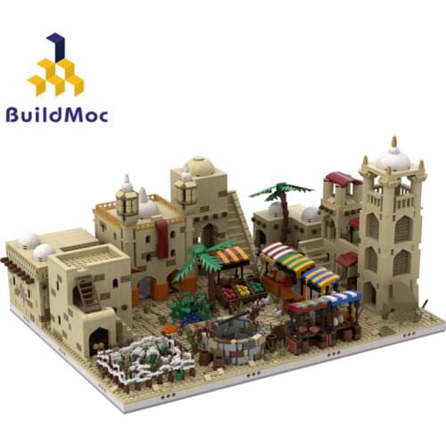 StarW A New Hope Seriers Desert Village Mos Eisley-Cantina Skywalke R2D2 Building Block Brick To