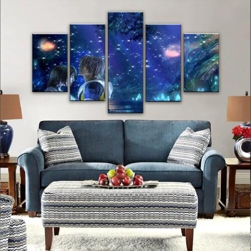 Final Fantasy X Tidus and Yuna Art Canvas Paintings for Living Room Prints Posters Wall Art Home Decoration Frame