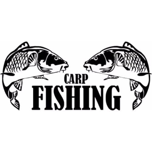 14.3cm*6.5cm Personalized Carp Fishing Hunting Body Stickers car styling Y-004