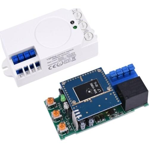 Smart Microwave radar PIR switch 360 Degree Detector Wall Light Switch Control AC220V Automatic control switch LED Light