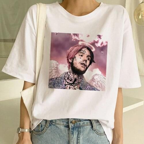 SUNOWE Rapper Lil Peep T-shirt casual hip hop short sleeve female loose male Harajuku punk summer goth Vintage cartoon T-shirt