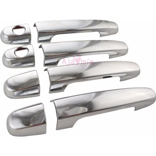 Door Handle Cover Trim Grab Protector Panel Chrome Car Styling For Toyota Fortuner SW4 2012 2013 2014 2015 Accessories