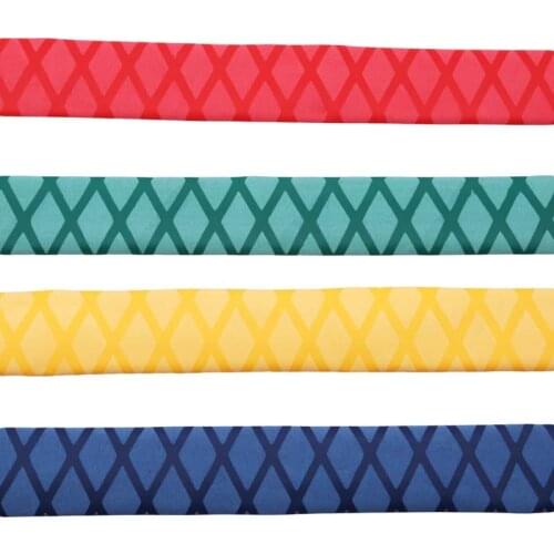 Non Slip Black X Wrap Woven Heat Shrink Grip Fishing Rod Racket Sleeving Handle Elastic Stretch