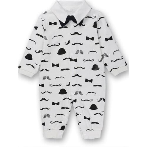 New 2020 Spring Autumn Infant Baby Boys Gentleman Rompers Clothing Kids Boy Long Sleeve Rompers Clothes