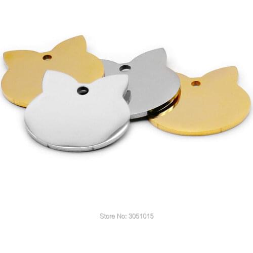 Wholesale 20pcs cat dog ID tag dog Collar Collar plate Puppy cat collar accessory stainless steel pendant Bone Necklace