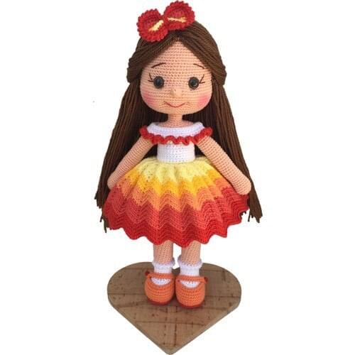 Toy Baby Organic Amigurumi Teddy Mesh Baby-35 cm