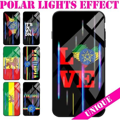 Awesome Polar Tempered Glass For Samsung S10 5G S11E S20FE Plus Note20 Ultra Lite Ethiopia Flag TPU Phone Cases Cover