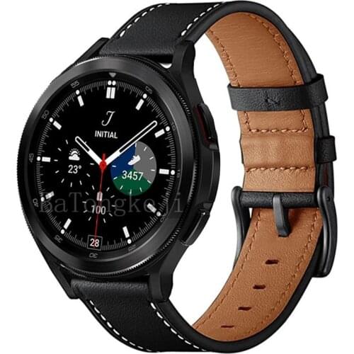 High-quality Genuine Leather Watch Bands For Samsung Galaxy Watch 4 40/44mm& Classic 42/46mm Replacement band Wrist strap