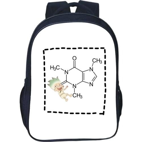 Anime Dr Stone Backpack Student School Bag Boy Girl Bag Children Backpack Cosplay Fashion Cartoon Bookbag Double Zipper Knapsack