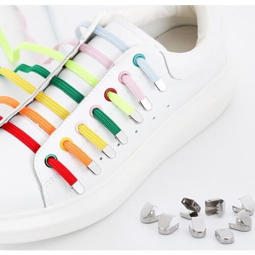 No Tie Shoe laces Elastic Shoelaces Outdoor Leisure Sneakers Quick Safety Flat Shoelace Kids And Adult Unisex Lazy laces 1 Pair