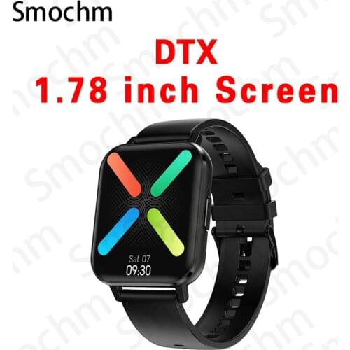 Smochm DTX Smart Watch 1.78 inch HD Screen IP68 Waterproof Heart Rate Monitor Fitness Tracker Sports Smartwatch for iOS Android