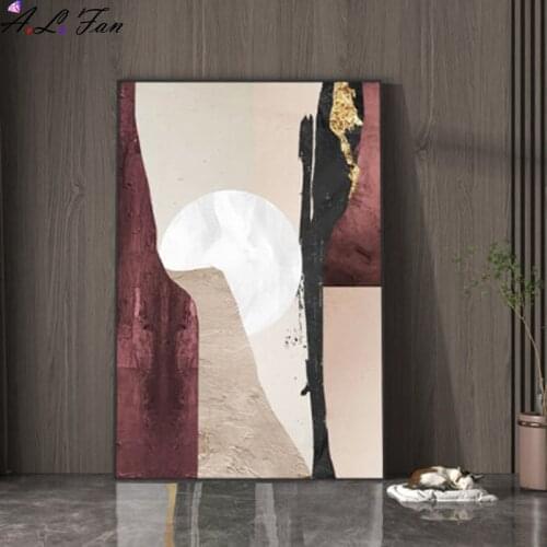 Modern minimalist abstract color block decorative painting vertical version of the living room floor painting study room decorat