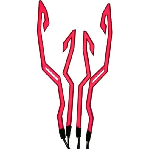 Night Riding Signal Flashing Stripe Bar Motorcycle Helmet Luminous Sticker Decal Portable Decoration Light Bar