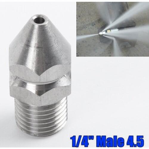 1/4"M BSP Pressure Washer Drain Sewer Cleaning Pipe Jetter Spray Nozzle 4 Jet Suitable For Pipe Cleaning Machine