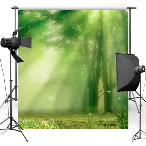 Vinyl Cloth Photography Backdrops Sunshine Forest Floral New Fabric Polyester backgrounds for Wedding photo studio F1048