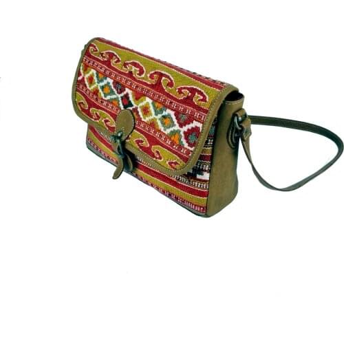 Vintage Handmade Elegant Cross Bag Designed with Special Kilim