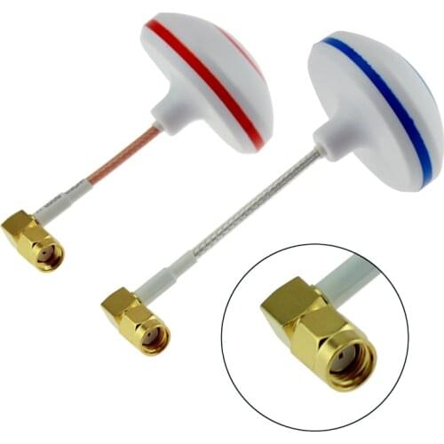 2pcs/lot L Shape Inner Hole Antenna 5.8Ghz FPV High-gain Clover Mushrooms RP-SMA Male Antenna Set for RC FPV Aerial Photo