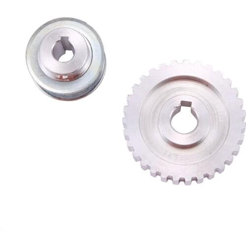 2Pcs Metal Synchronous Pulley Gear Motor Belt Gear Drive Wheel Gear S/N Cj0618 Mini Lathe Gears , Metal Cutting Machine Gears