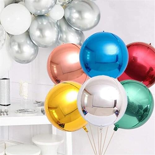 3pcs 10/18/22Inch Rose Gold 4D Foil Balloons Metallic Circle Ballon Wedding Decor Birthday Party New Year Inflatable Air Globos