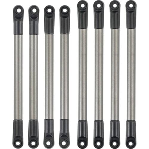 8Pcs Metal Link Rod Pull Rod 275MM Wheelbase for 1/10 RC Crawler Car Axial SCX10 90027 RC4WD D90 D110 CC01 TF2 MST