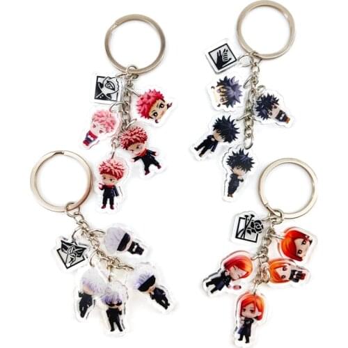Anime Jujutsu Kaisen Satoru Ryoumen Sukuna Itadori Yuuji Key Chains Keychain Cosplay Acrylic Pendant Keyring
