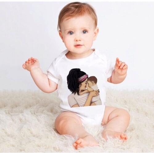 Bodysuit For Newborn Super Mom Printed Maternal Love Baby Girl Boy Clothes Summer Loose Cozy Infant Tops O-neck Tees Breathable