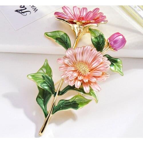 Daisy Bouquet Enamel Brooch Plant Brooch Flower Wedding Banquet Brooch Jewelry Accessories