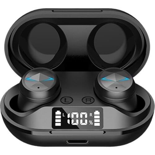 C6 Wireless Earphone Bluetooth Earphone 5.0 Digital Display Noise Reduction Sports Mini Rechargeable Wireless Earphone