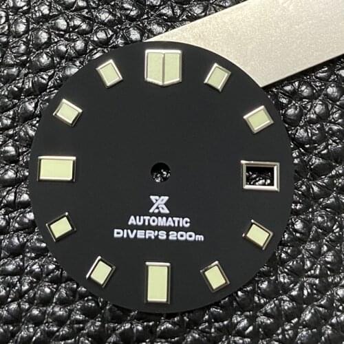 Watch Dial without LOGO SKX007 Modified Waterproof C3 Super Luminous Dial for Japan NH35A/NH36A Movement