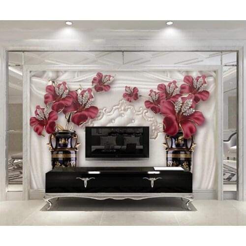 European jewelry flowers Custom Photo Mural Wallpaper 3D Living room sofa TV Modern Interior Background Wall Decorative Painting