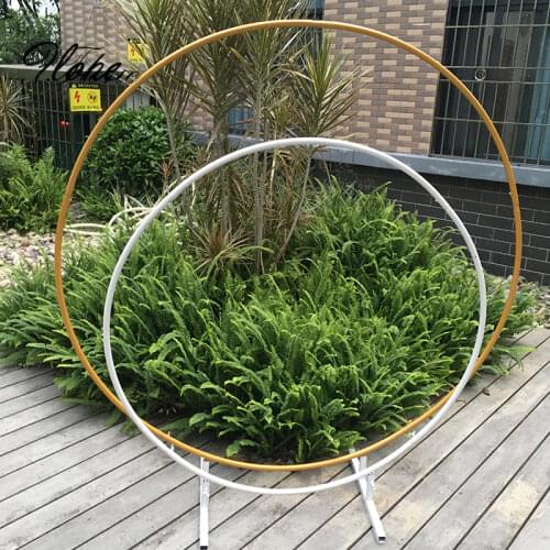 Flone Circle arch round wedding arch double ring metal arch floral arch for home decor wedding baby shower background decoration