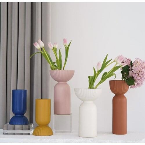 Nordic Lantern Vase Ceramic Accessories Home Livingroom Desktop Furnishing Crafts Hotel Club Dining Table Figurines Decoration