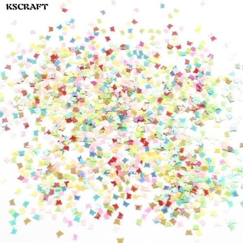KSCRAFT 3mm Mixed Colorful Butterfly Shape Sequins PVC Flat for DIY Card Making Craft Color Collection