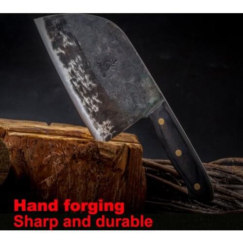 Hand forged high carbon steel kitchen knife round head knife large fish cutter sharp chef kill eel knife Sharp and durable